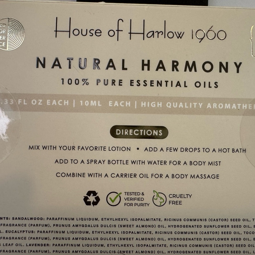 House of Harlow 1960 Natural Harmony Essential Oils - Picture 2 of 2